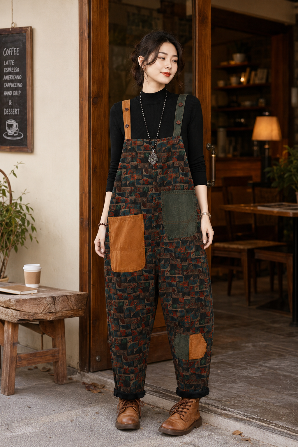 Salopette Patchwork Oversize Vintage