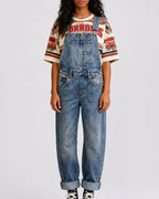 Salopette Denim Distressed Femme