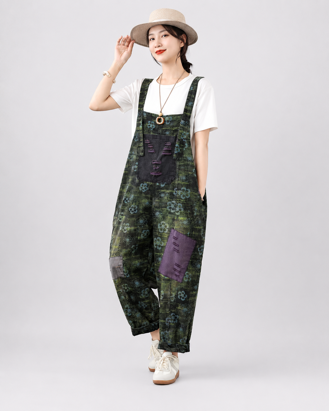 Salopette Denim Imprimé Loose