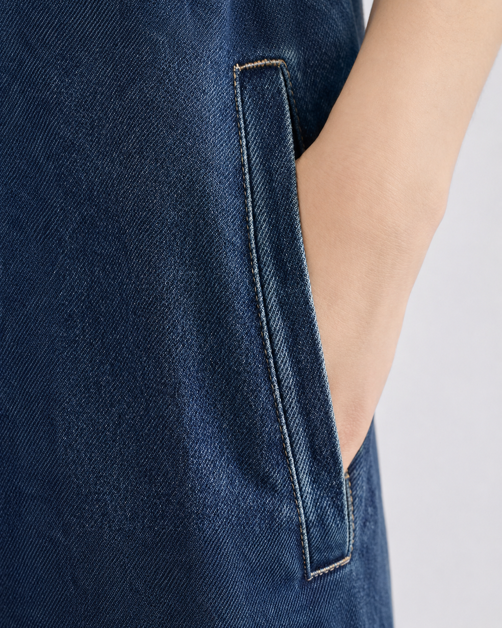 Salopette Denim Brodée Rétro