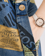 Salopette Denim Imprimé Streetwear