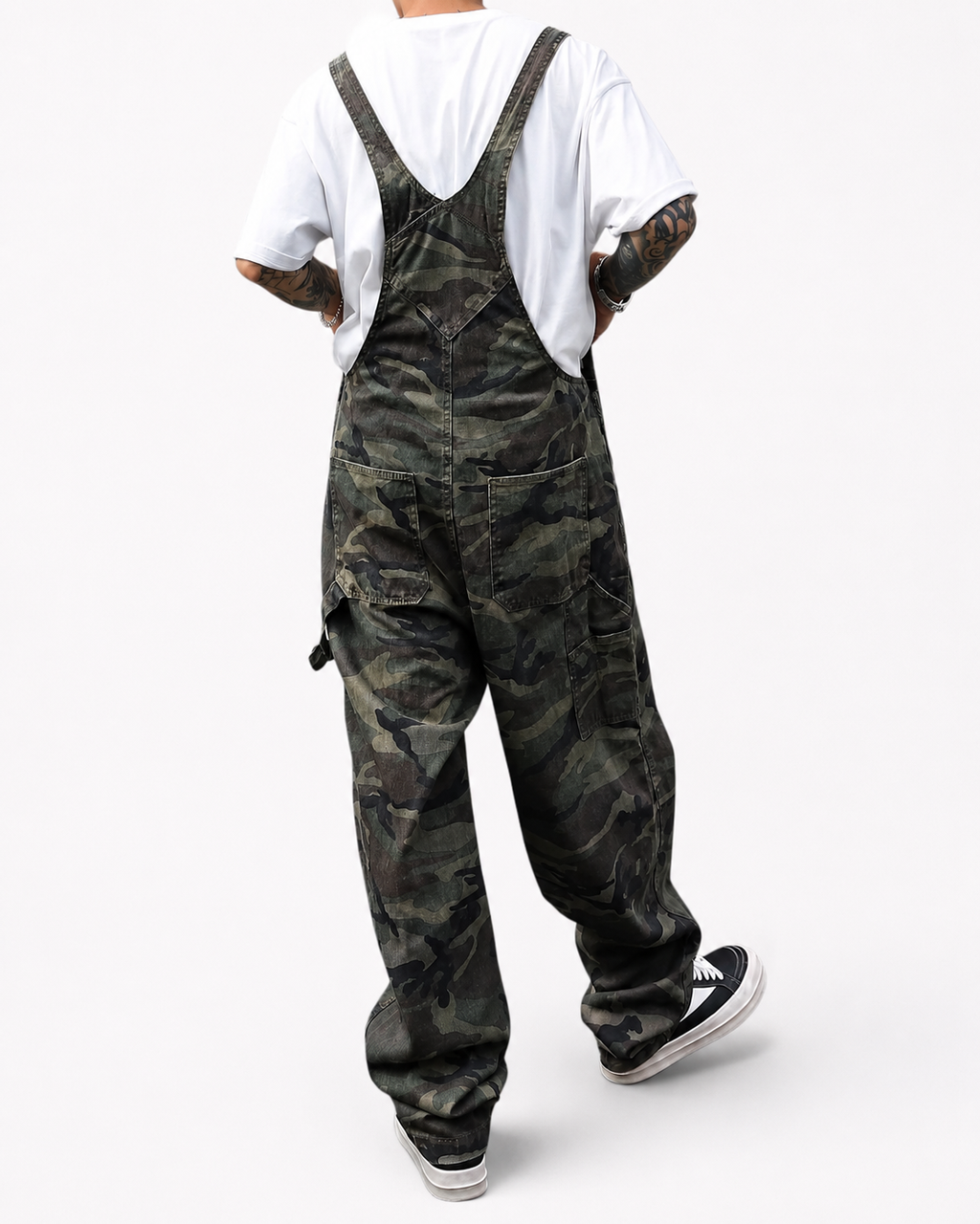 Salopette en Coton Camouflage Utilitaire
