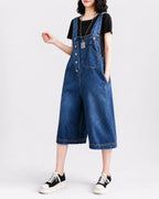Salopette Denim Slim Distressed