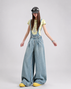 Salopette Pantalon large en denim
