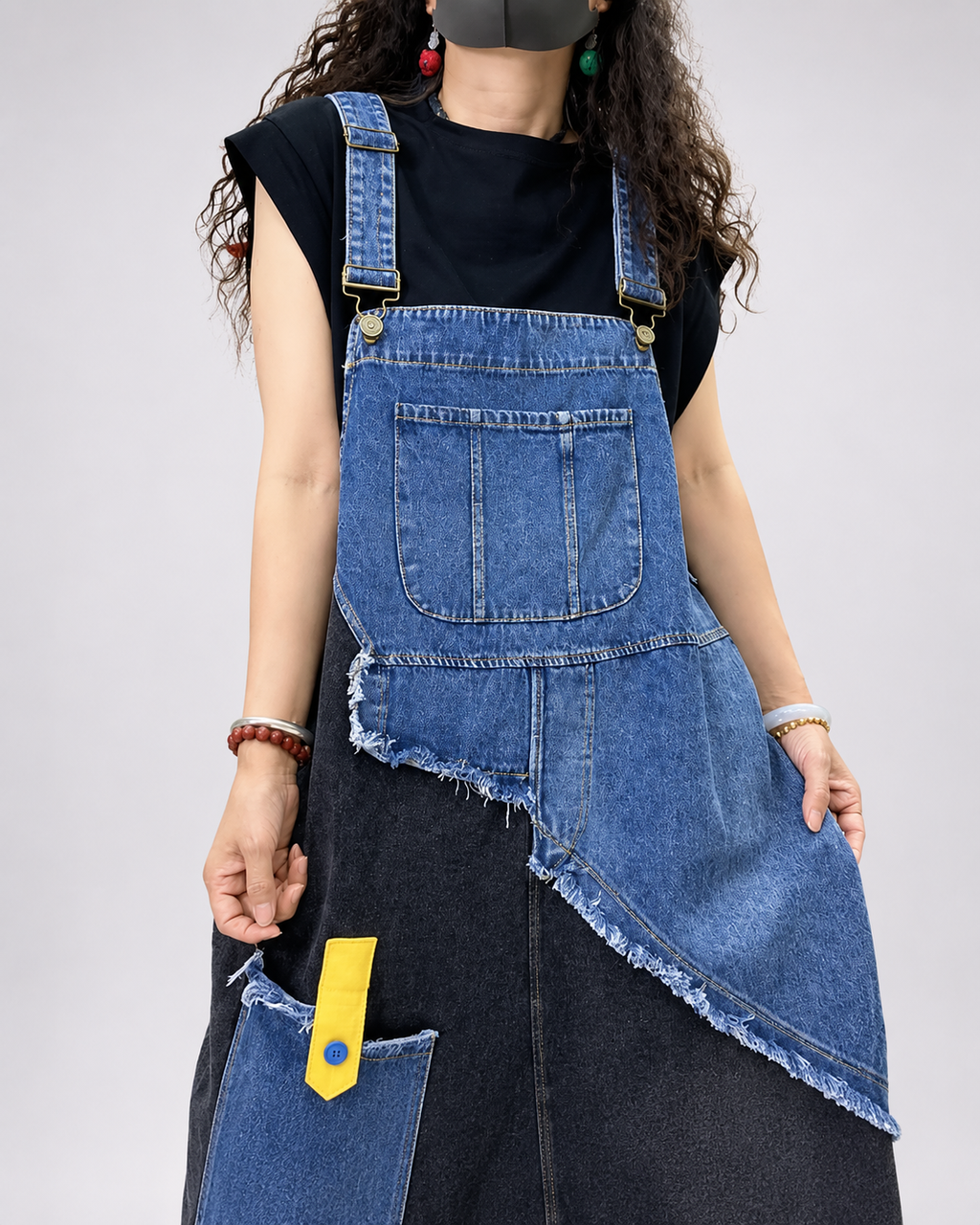 Salopette Short Cargo Patchwork