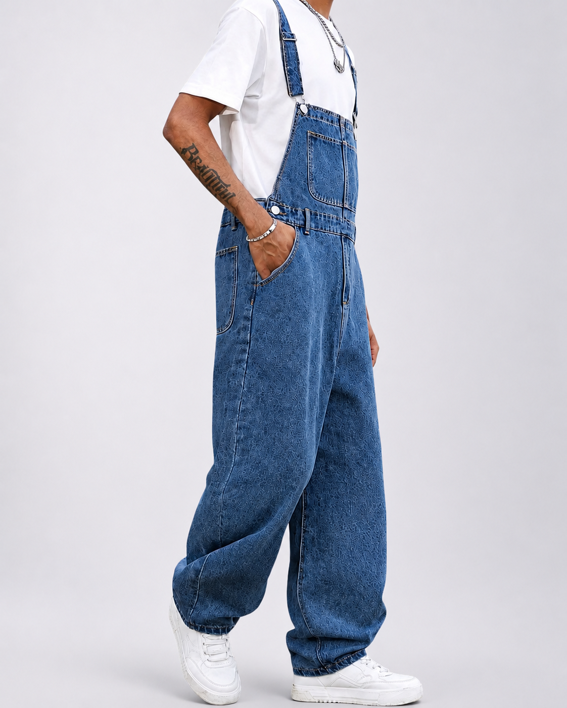 Salopette en Denim Rétro Américain