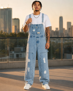 Salopette Cargo avec Détails Ripped