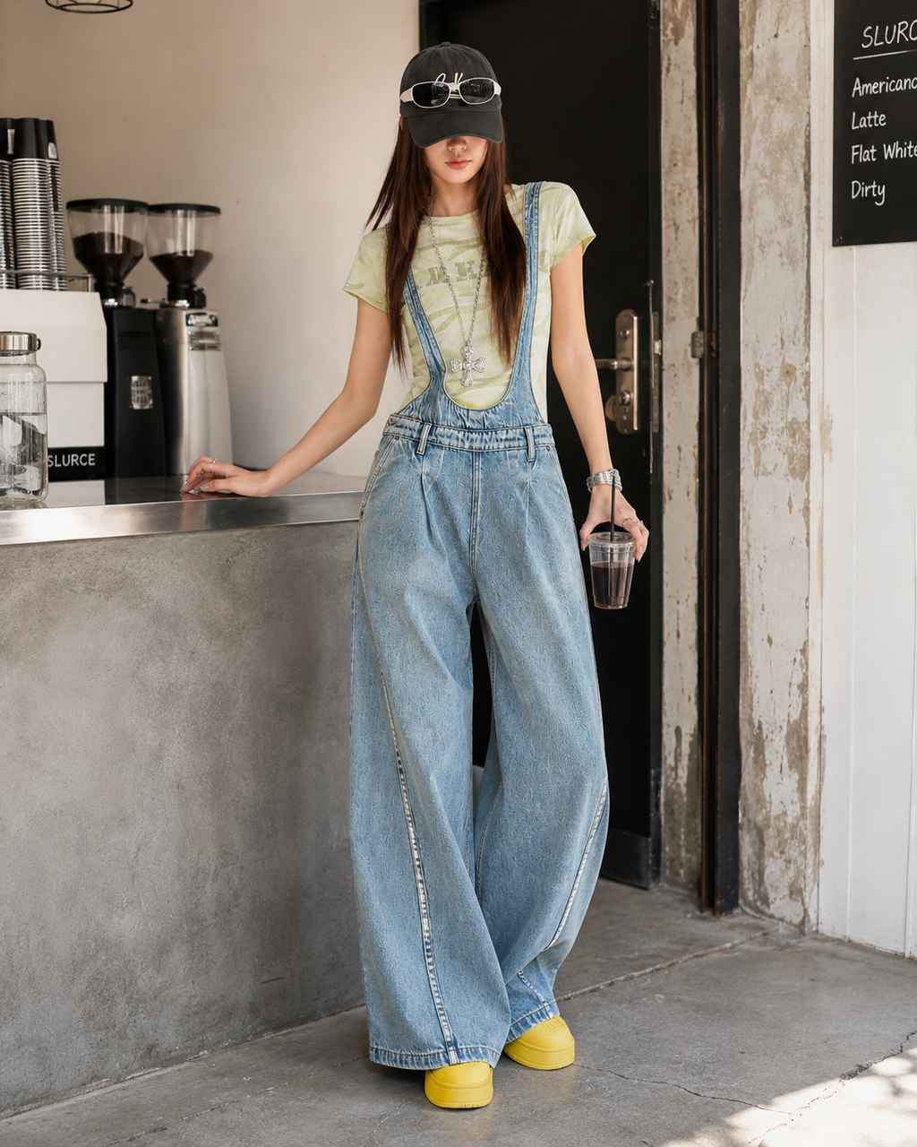 Salopette Pantalon large en denim