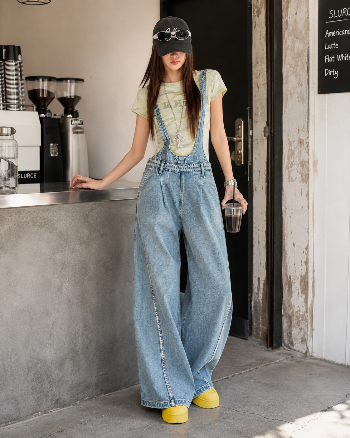Salopette Pantalon large en denim