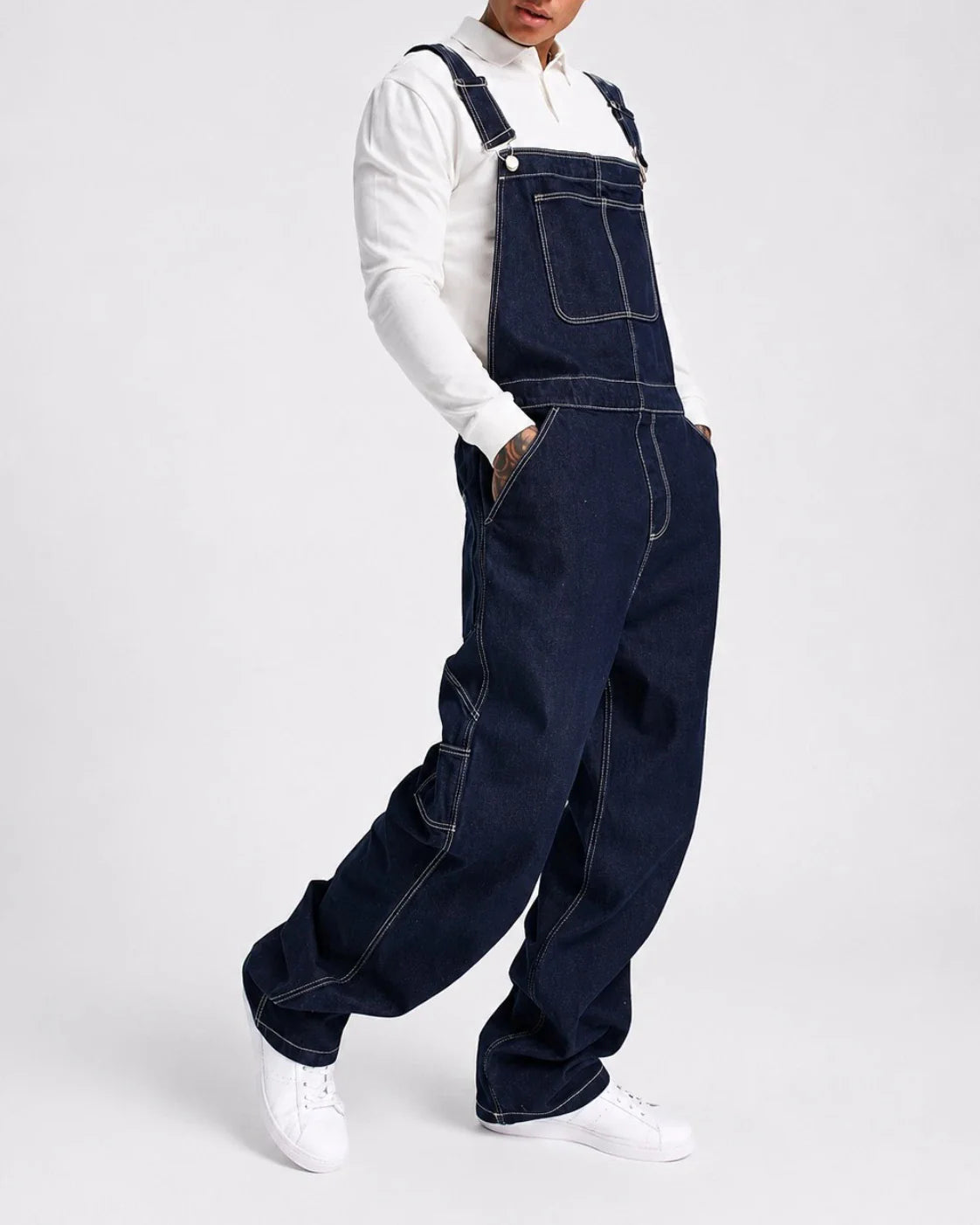 Salopette Casual en Denim Utilitaire