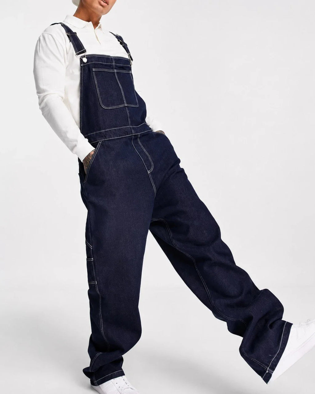Salopette Casual en Denim Utilitaire
