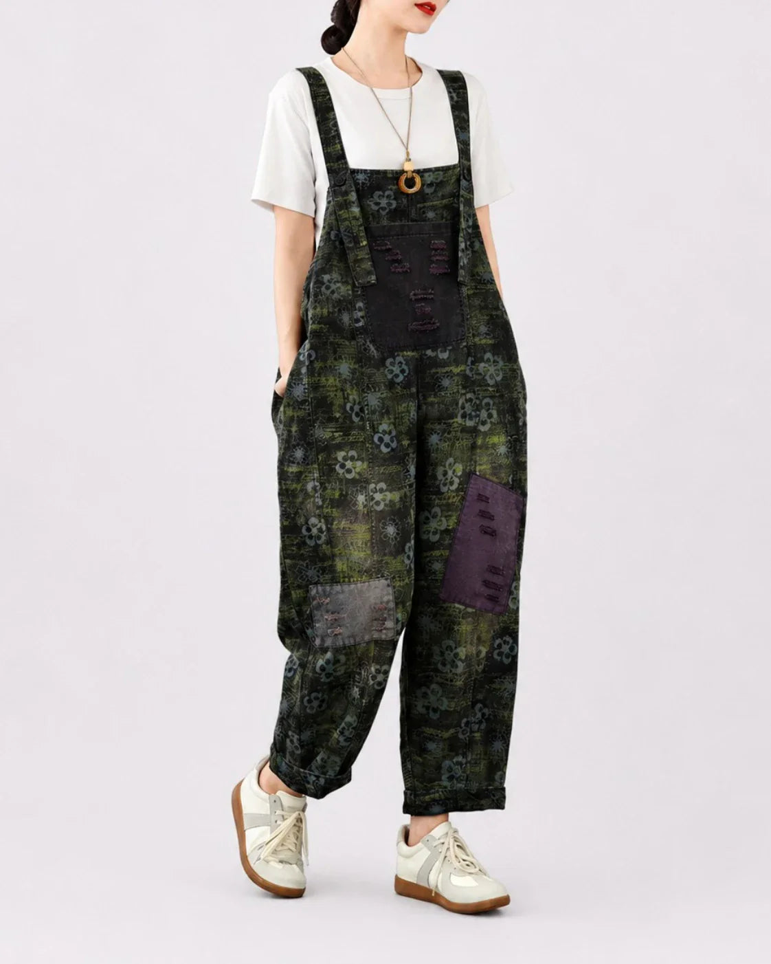 Salopette Denim Imprimé Loose