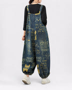 Salopette Ample en Denim Brodée